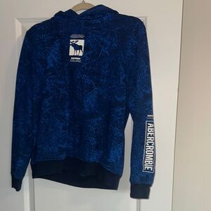 Abercrombie Kids Blue and White Textured Hoodie